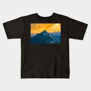 Mountain landscape Switzerland Yellow / Swiss Artwork Photography Kids T-Shirt